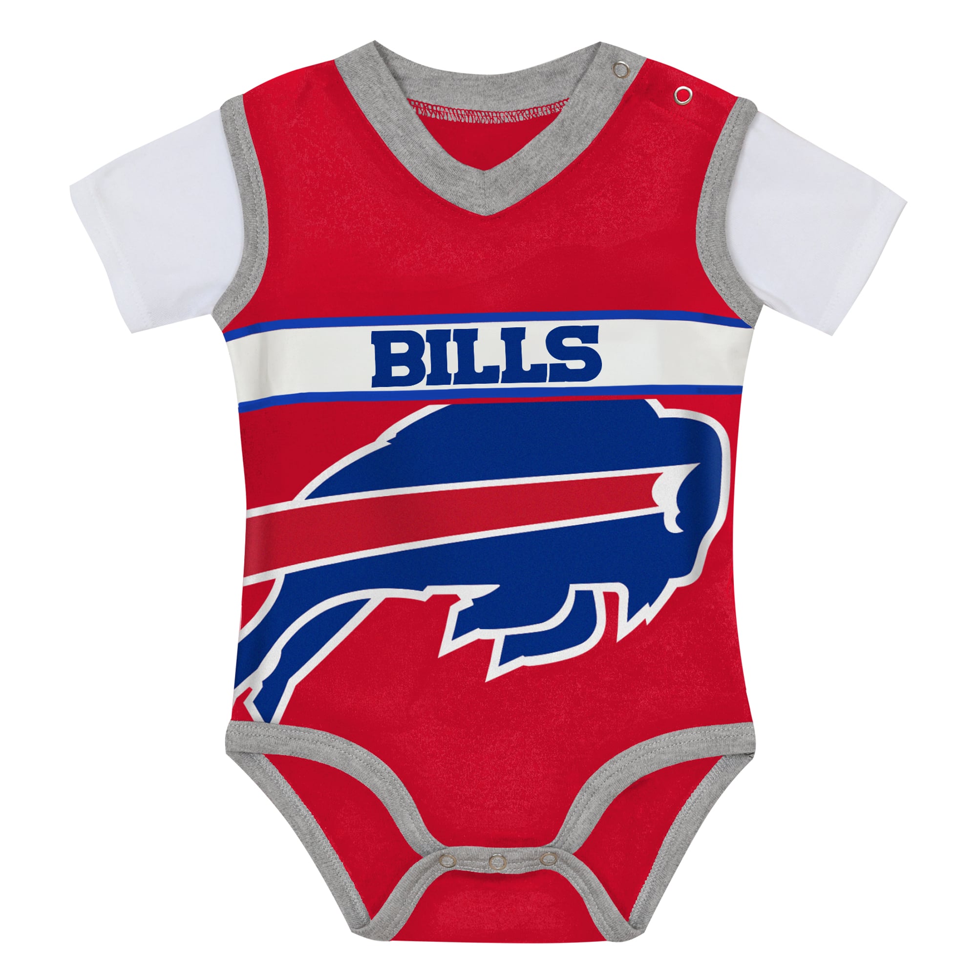 Ensemble body et pantalon deux pièces en jersey rouge/gris chiné Buffalo Bills pour bébé Outerstuff